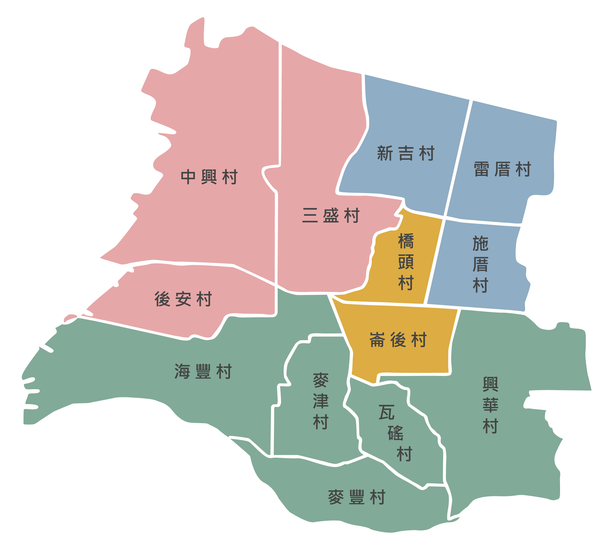 麥寮鄉行政區域圖